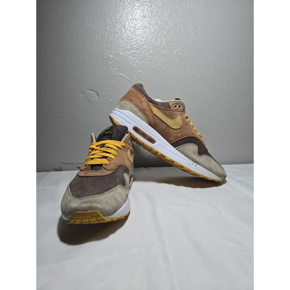 Nike Air Max 1 Premium 'Ugly Duckling - Pecan' Size 10.5 BARELY WORN, USED GREAT